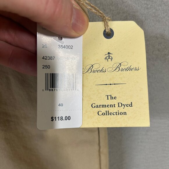 Brooks Brothers Bermuda Shorts Cotton Blend Preppy Raw Hem Men's Size 40 NWT - Picture 8 of 11